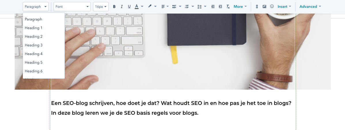 Opmaak tools voor SEO-blog